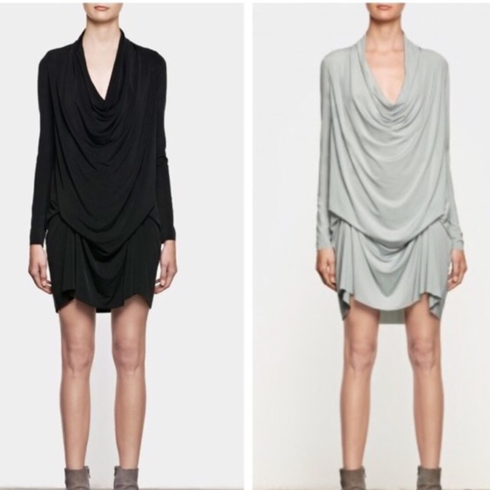 All Saints Oversized Amei Long Sleeve Dress Size 0 - Picture 2 of 3